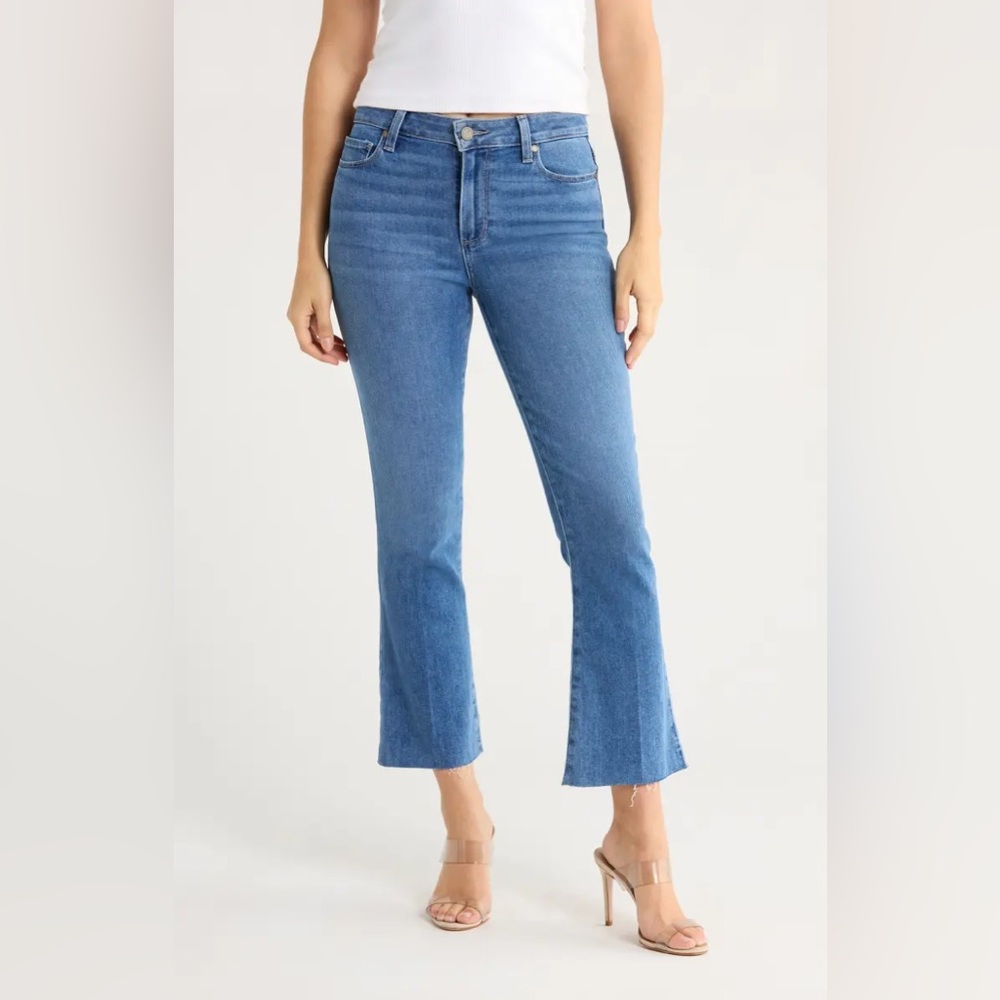 PAIGE Medium Blue Flare Jeans